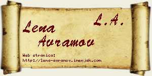 Lena Avramov vizit kartica